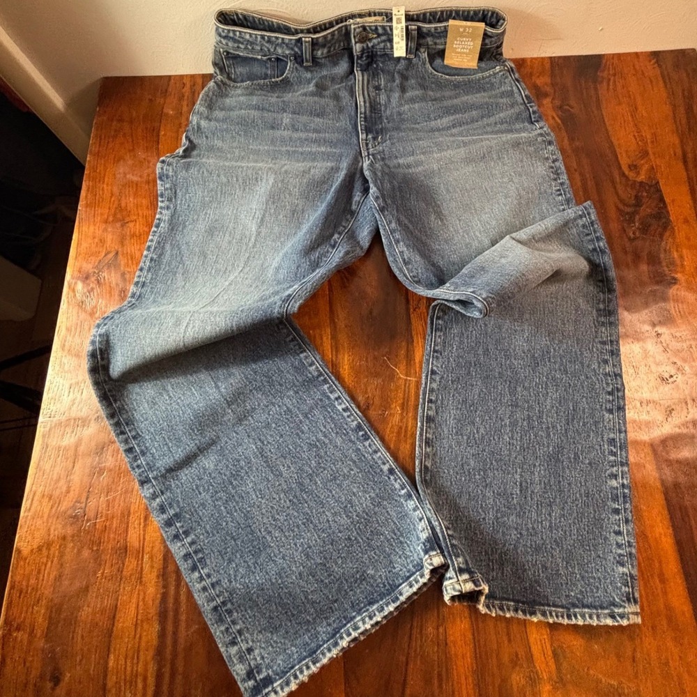 Madewell Curvy Relaxed Bootcut Jeans W32 Medium Wash Denim DM8475 NWT